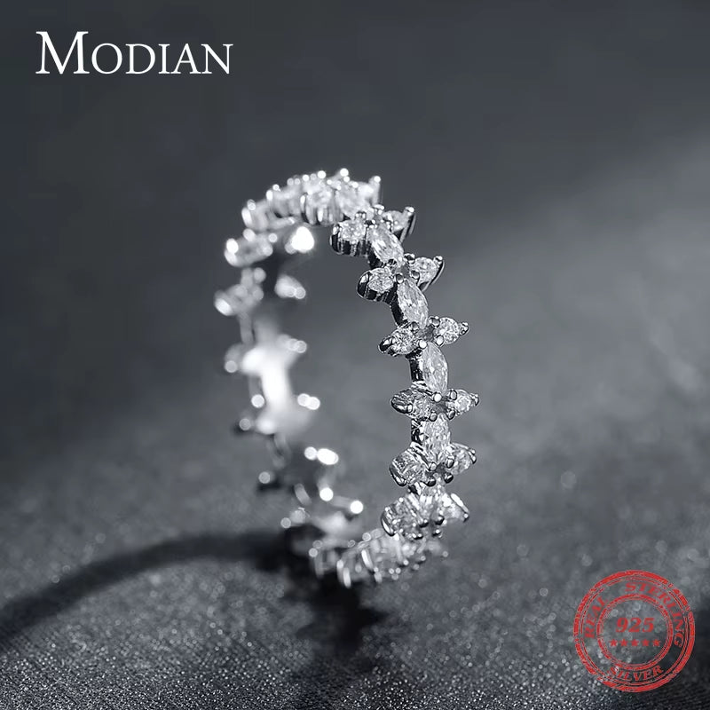 EternaGlow™ 925 Sterling Silver Rhombus CZ Stackable Rings – Sparkle, Stack, Shine