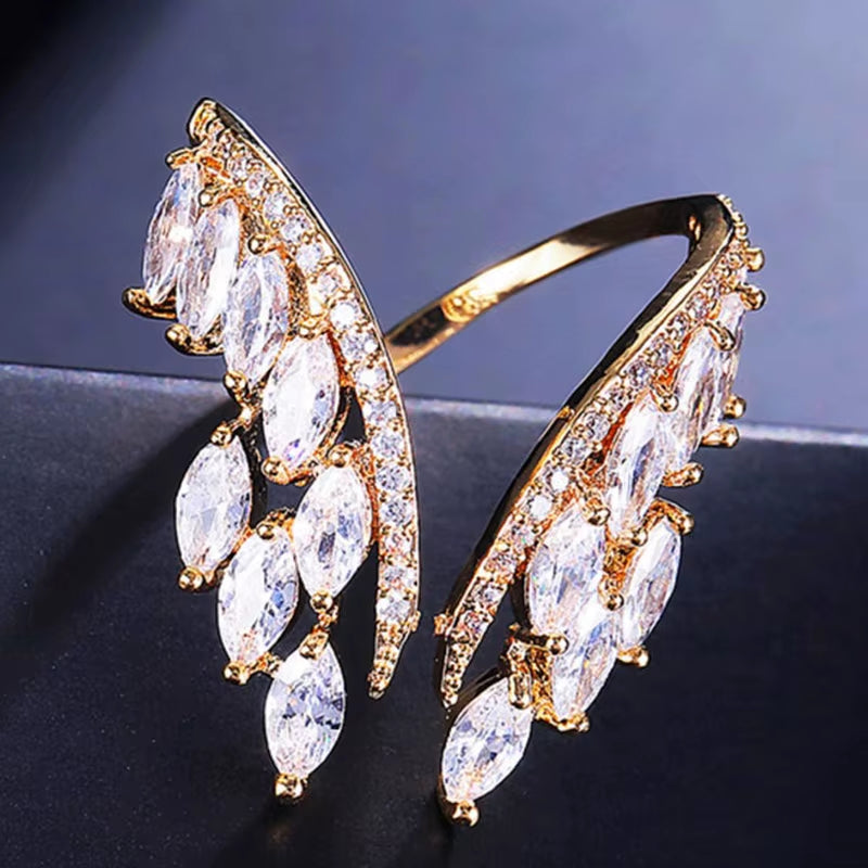 CAOSHI Statement Jewelry Rings for Women Dazzling Zirconia Personality Accessories Gift Fashionable Design Jewelry for Party